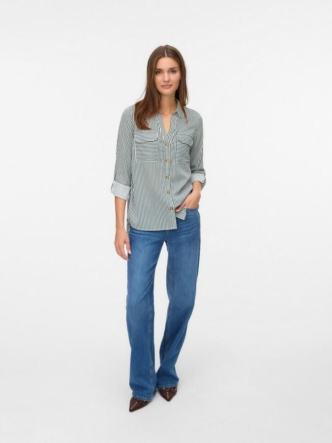 Vero Moda Regular fit overhemdblouse van pure viscose model 'BUMPY' - Foto 4