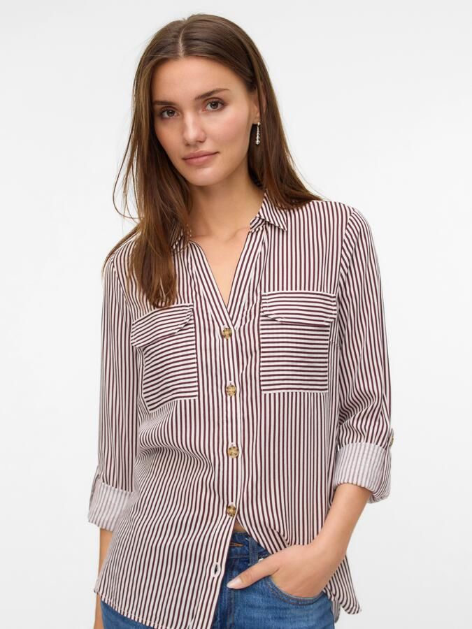 Vero Moda Regular fit overhemdblouse van pure viscose model 'BUMPY' - Foto 6