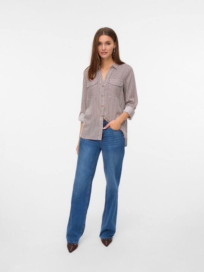 Vero Moda Regular fit overhemdblouse van pure viscose model 'BUMPY' - Foto 4