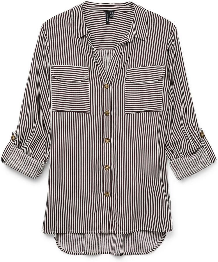 Vero Moda Regular fit overhemdblouse van pure viscose model 'BUMPY'