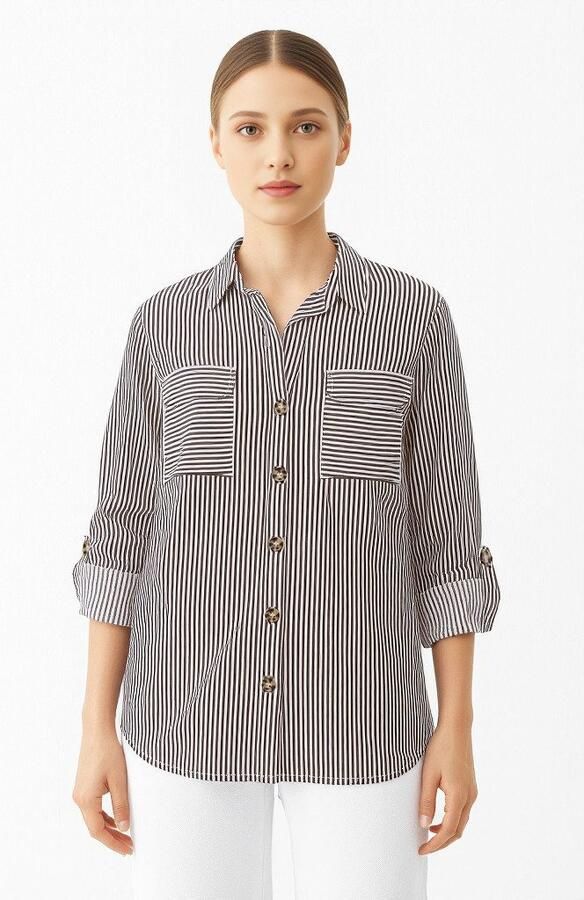 Vero Moda Regular fit overhemdblouse van pure viscose model 'BUMPY' - Foto 5