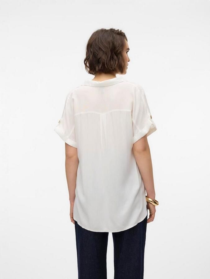 Vero Moda Regular fit overhemdblouse met borstzakken model 'BUMPY' - Foto 6