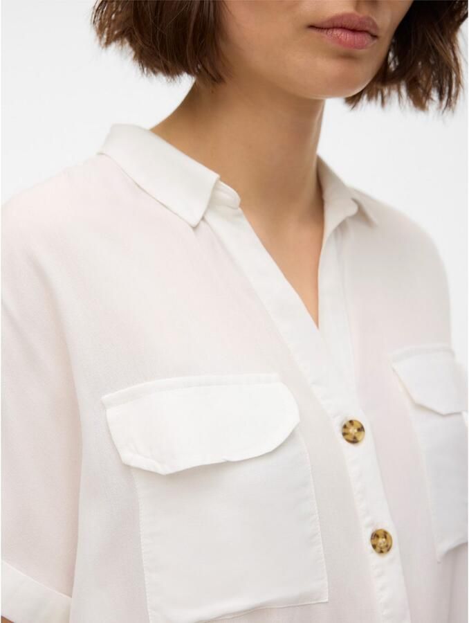 Vero Moda Regular fit overhemdblouse met borstzakken model 'BUMPY' - Foto 5