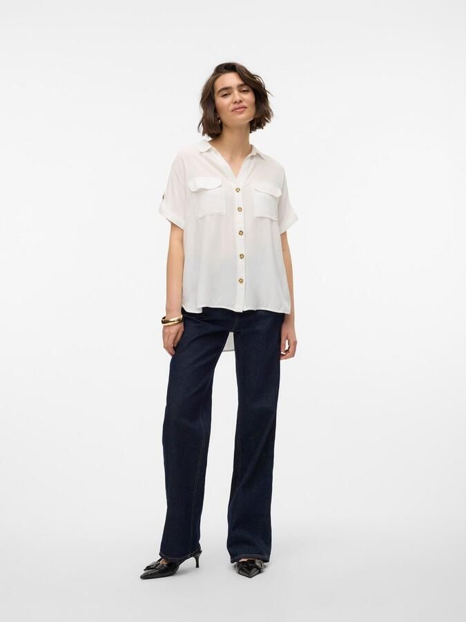 Vero Moda Regular fit overhemdblouse met borstzakken model 'BUMPY' - Foto 8