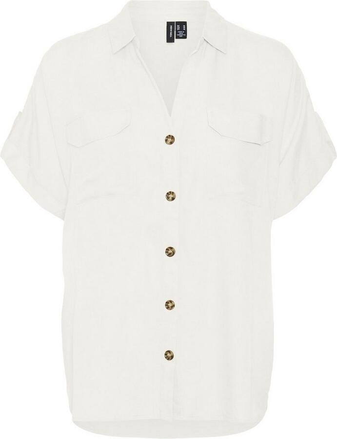 Vero Moda Regular fit overhemdblouse met borstzakken model 'BUMPY' - Foto 3