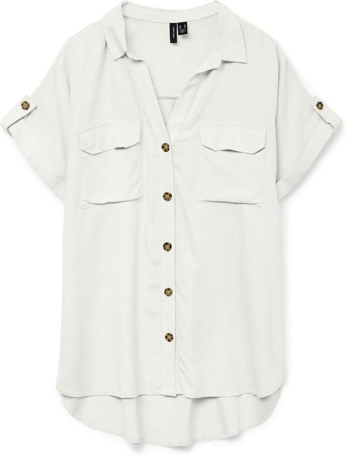 Vero Moda Regular fit overhemdblouse met borstzakken model 'BUMPY' - Foto 4