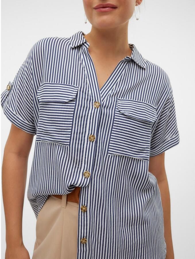 Vero Moda Regular fit overhemdblouse van pure viscose model 'BUMPY' - Foto 2