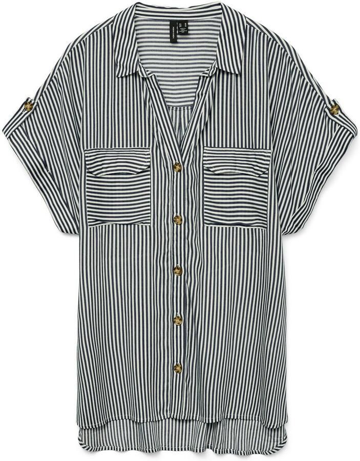 Vero Moda Regular fit overhemdblouse van pure viscose model 'BUMPY'