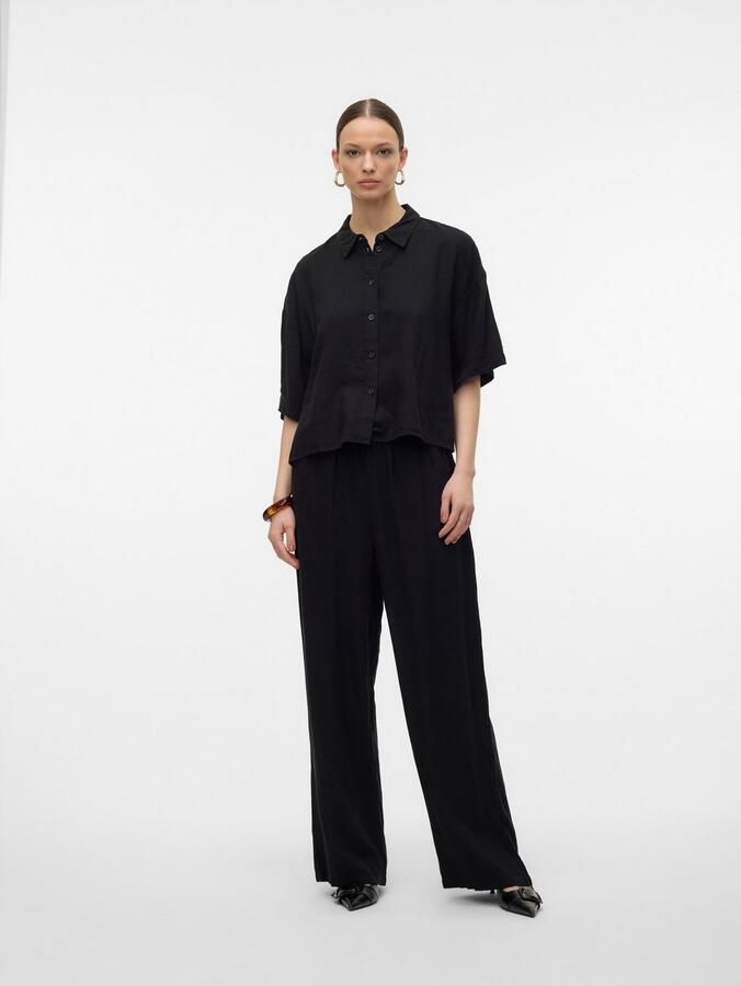 Vero Moda Overhemdblouse VMLINN LINEN 2 4 SHORT SHIRT WVN NOOS - Foto 6