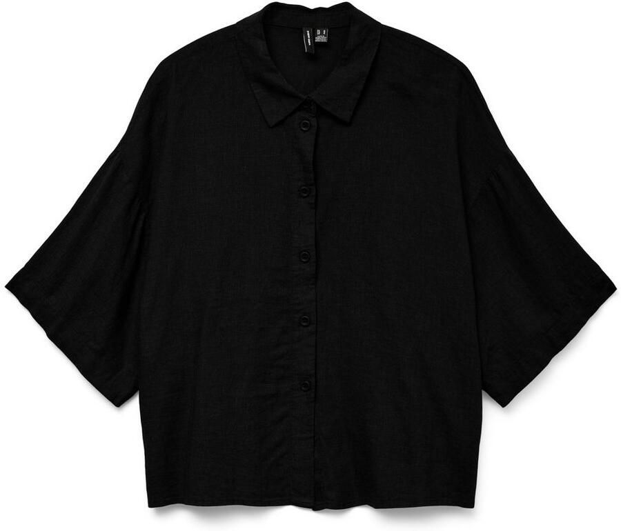 Vero Moda Overhemdblouse VMLINN LINEN 2 4 SHORT SHIRT WVN NOOS - Foto 2
