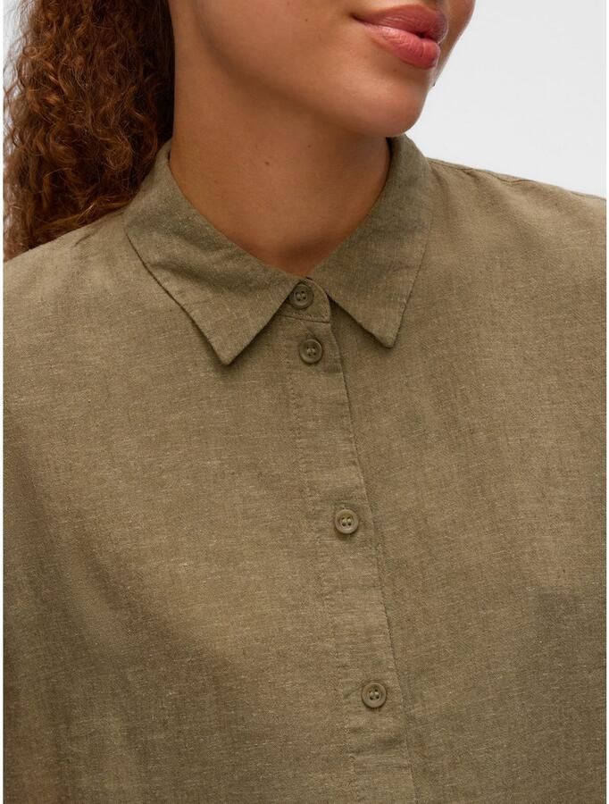 Vero Moda Overhemdblouse VMLINN LINEN 2 4 SHORT SHIRT WVN NOOS - Foto 2