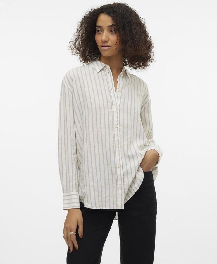 Vero Moda Overhemdblouse VMLINN LINEN LS SHIRT WVN NOOS hoogwaardige kwaliteit met linnen - Foto 6