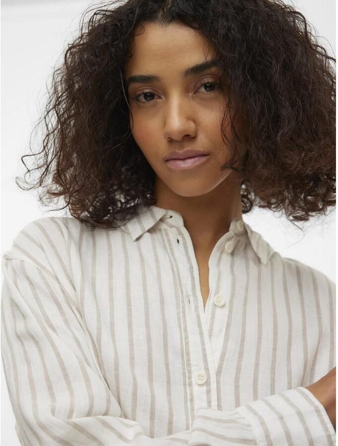 Vero Moda Overhemdblouse VMLINN LINEN LS SHIRT WVN NOOS hoogwaardige kwaliteit met linnen