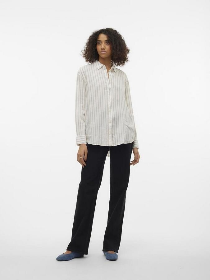 Vero Moda Overhemdblouse VMLINN LINEN LS SHIRT WVN NOOS hoogwaardige kwaliteit met linnen - Foto 3