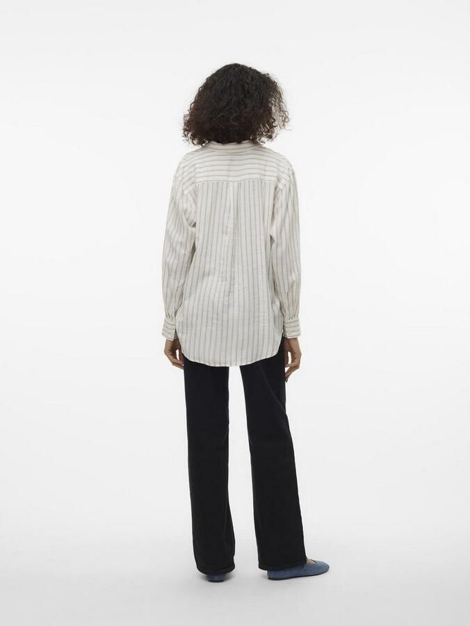 Vero Moda Overhemdblouse VMLINN LINEN LS SHIRT WVN NOOS hoogwaardige kwaliteit met linnen - Foto 4