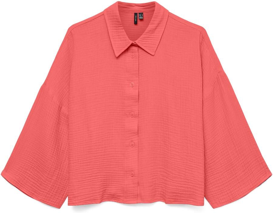 Vero Moda Loose fit overhemdblouse van puur katoen model 'NATALI'