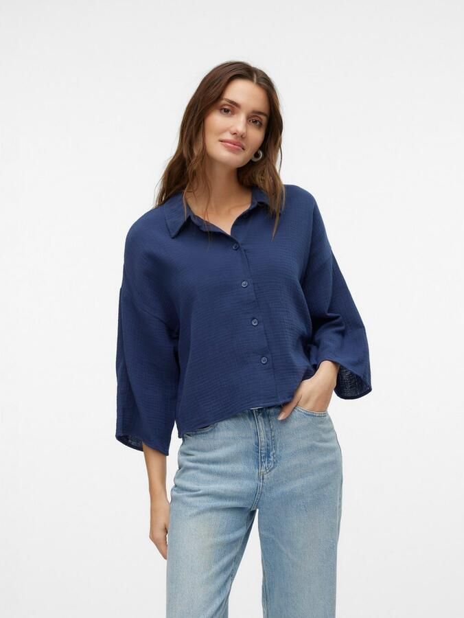 Vero Moda Overhemdblouse VMNATALI CROP SHIRT WVN NOOS - Foto 2