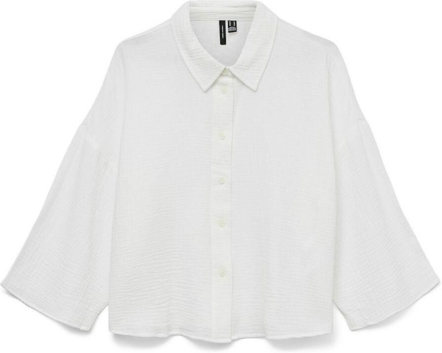 Vero Moda Loose fit overhemdblouse van puur katoen model 'NATALI' - Foto 2