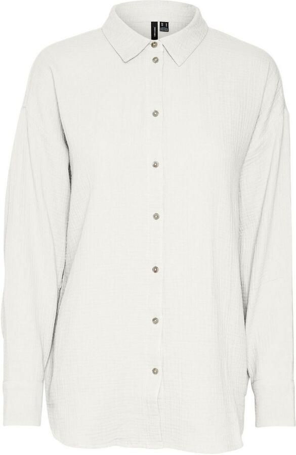 Vero Moda Loose fit overhemdblouse van puur katoen model 'NATALI NIA' - Foto 5