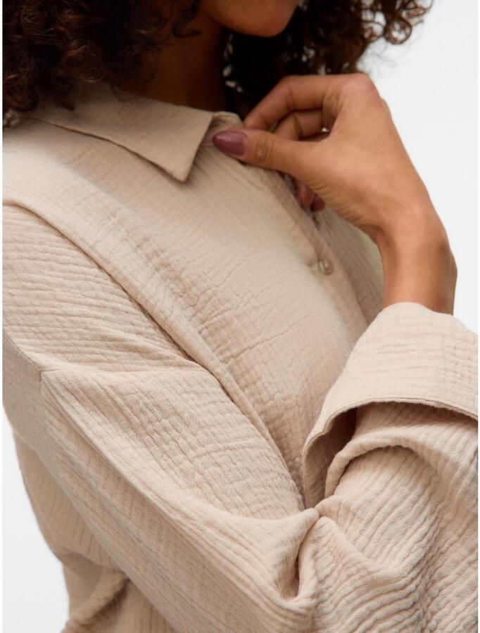 Vero Moda Loose fit overhemdblouse van puur katoen model 'NATALI NIA' - Foto 2