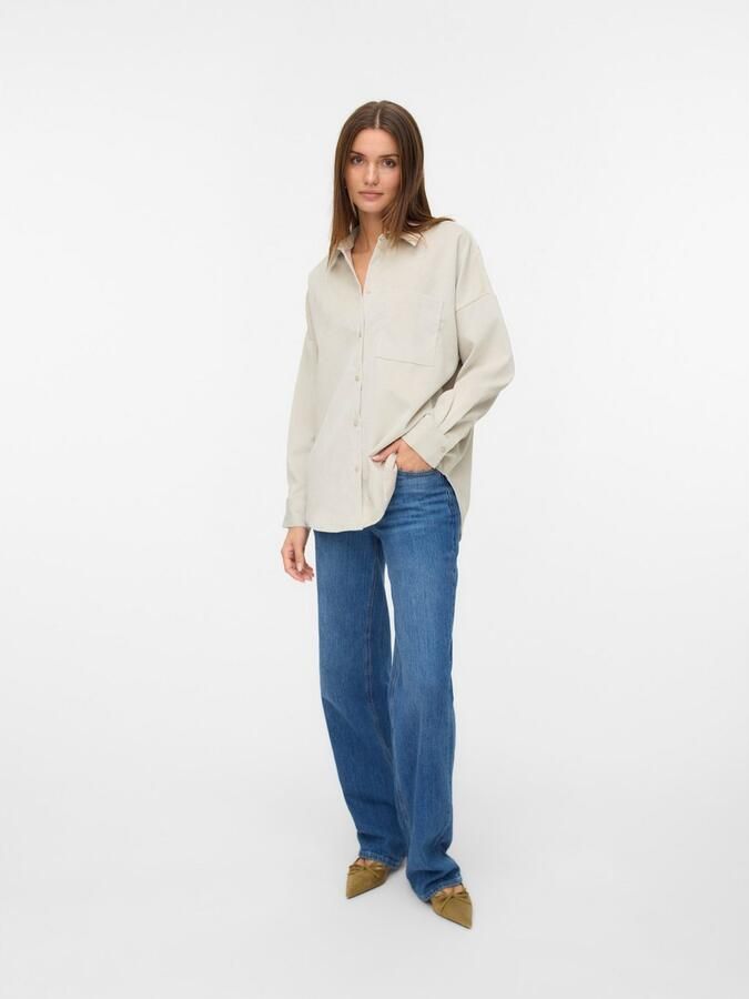 Vero Moda Overhemdblouse VMSANNE COURDEROY LS SHIRT WVN GA NOOS - Foto 4