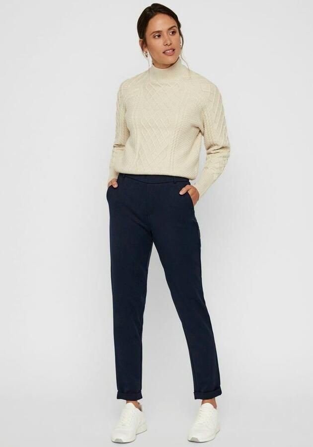 Vero Moda Loose fit stoffen broek met gestileerde opening model 'MAYA' - Foto 3