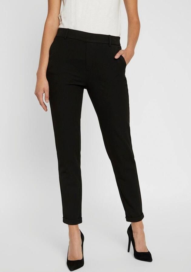 Vero Moda Loose fit stoffen broek met gestileerde opening model 'MAYA' - Foto 9