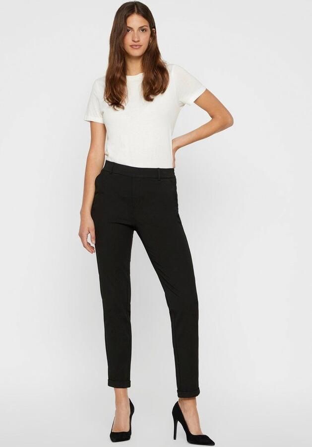 Vero Moda Loose fit stoffen broek met gestileerde opening model 'MAYA' - Foto 3