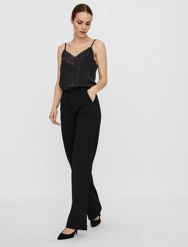 Vero Moda Regular fit stoffen broek met ceintuurlussen model 'ZAMIRA' - Foto 5