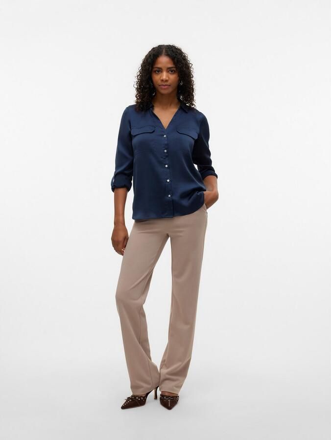 Vero Moda Pantalon VMZAMIRA MW SLIM STRAIGHT PANT NOOS - Foto 4