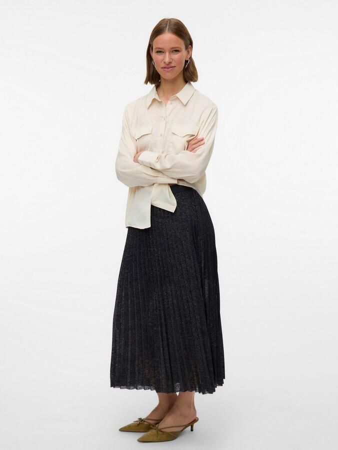 Vero Moda Plissérok VMHENLEY MW 7 8 SKIRT JRS BTQ - Foto 2