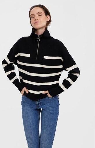 Vero Moda Regular fit gebreide pullover met schipperskraag model 'SABA' - Foto 6