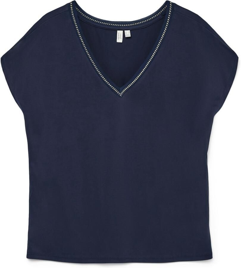 Vero Moda Shirt met korte mouwen VMBATILA C S V-NECK T-SHIRT JRS BTQ GA