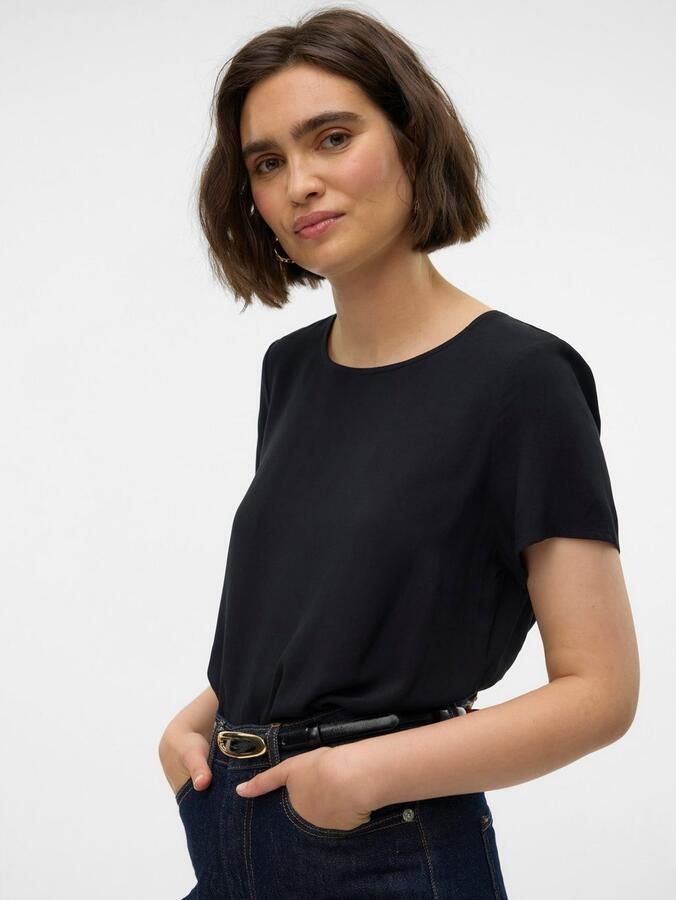 Vero Moda Shirt met korte mouwen VMEASY JOY S S TOP WVN GA - Foto 3