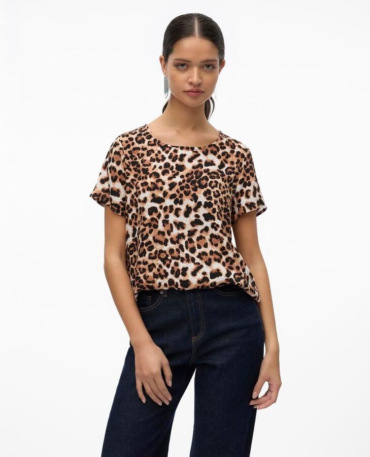 Vero Moda Shirt met korte mouwen VMEASY JOY S S TOP WVN GA - Foto 6