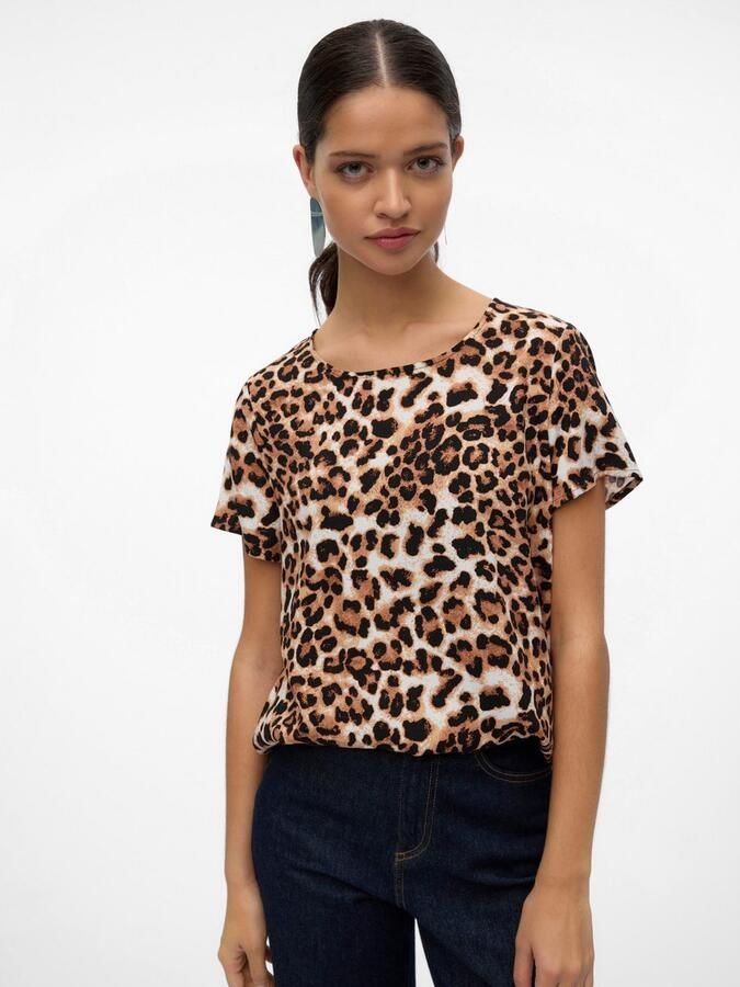 Vero Moda Shirt met korte mouwen VMEASY JOY S S TOP WVN GA - Foto 5