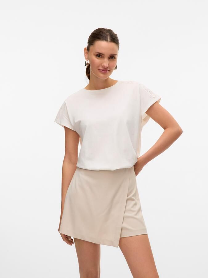 Vero Moda Shirt met korte mouwen VMEMMY SS LACE TAPE TOP JRS GA NOOS - Foto 6
