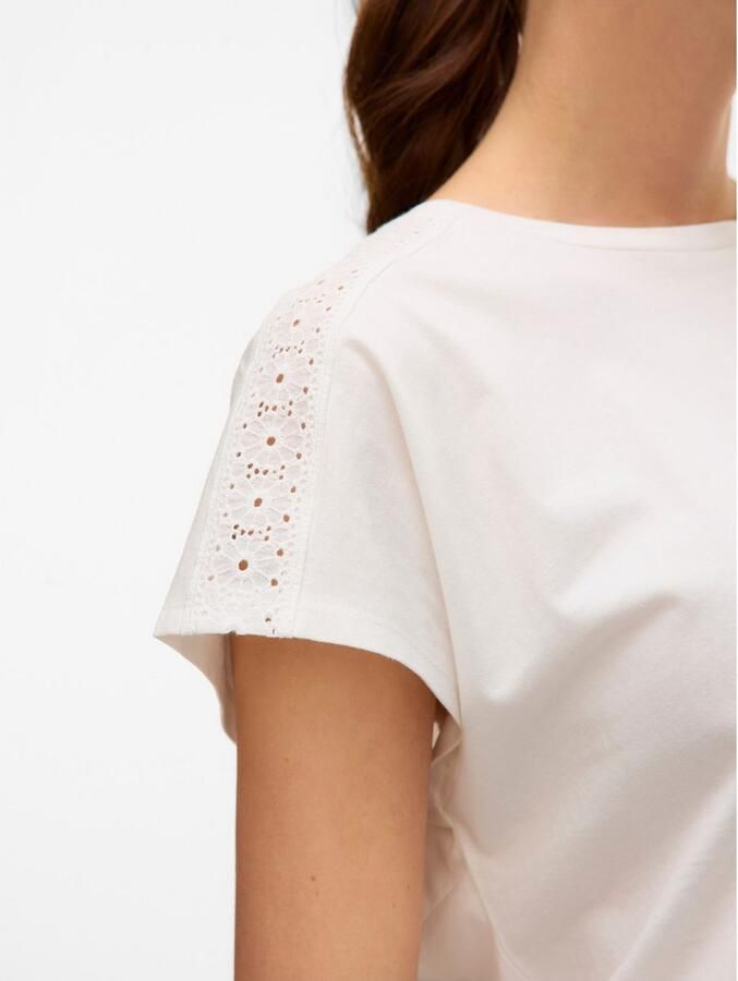 Vero Moda Shirt met korte mouwen VMEMMY SS LACE TAPE TOP JRS GA NOOS - Foto 2