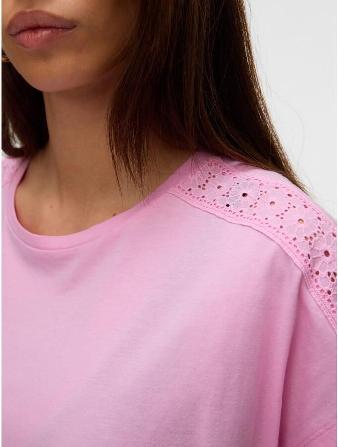 Vero Moda Shirt met korte mouwen VMEMMY SS LACE TAPE TOP JRS GA NOOS - Foto 2