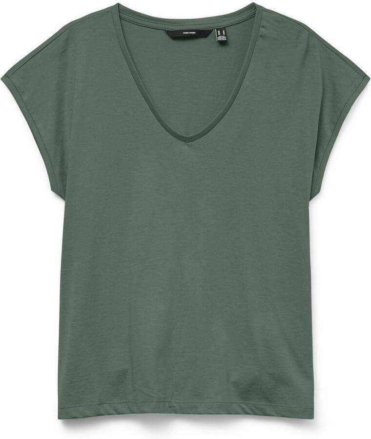 Vero Moda Shirt met korte mouwen VMLUNA SS V-NECK TEE JRS NOOS