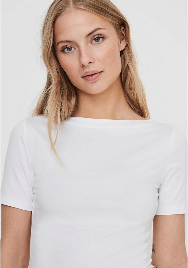Vero Moda Wit Viscose Dames T-Shirt Lente Zomer Collectie White Dames - Foto 3