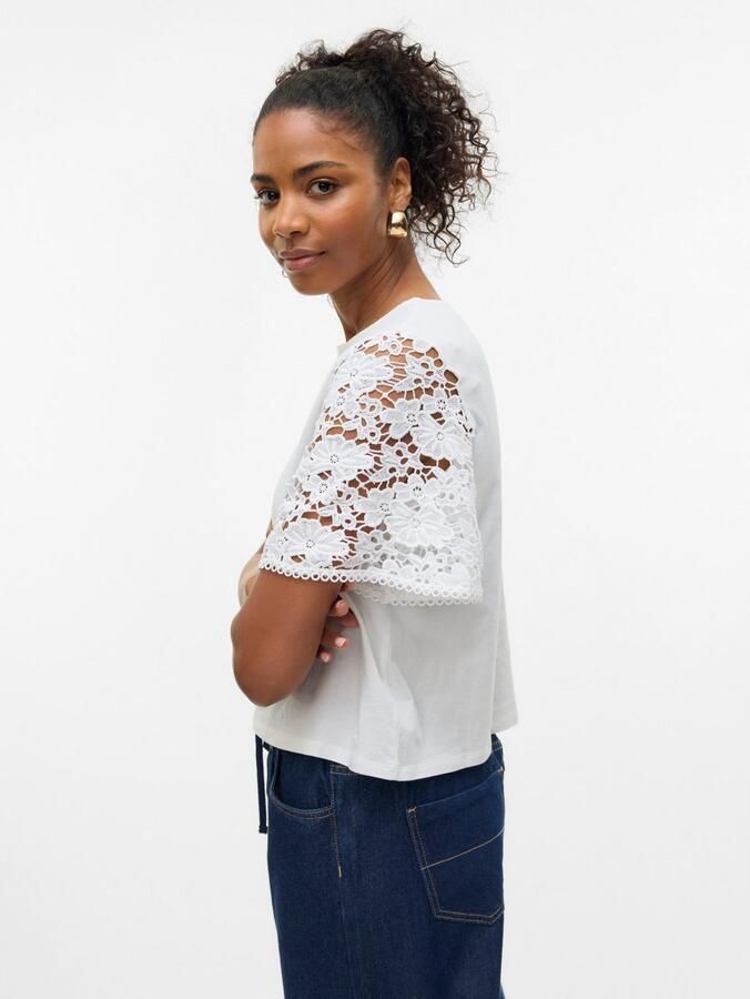 Vero Moda Regular fit T-shirt van puur katoen model 'PANNA' - Foto 3