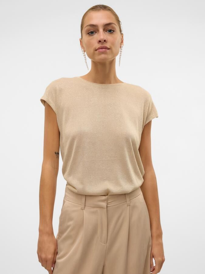 Vero Moda Loose fit top van viscosemix met effectgaren model 'SARAH AVA' - Foto 6