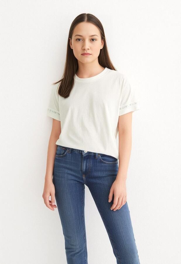 Vero Moda Shirt met korte mouwen VMSAVANNAH FRANCIS SS TOP BOX JRS SPE GA - Foto 2