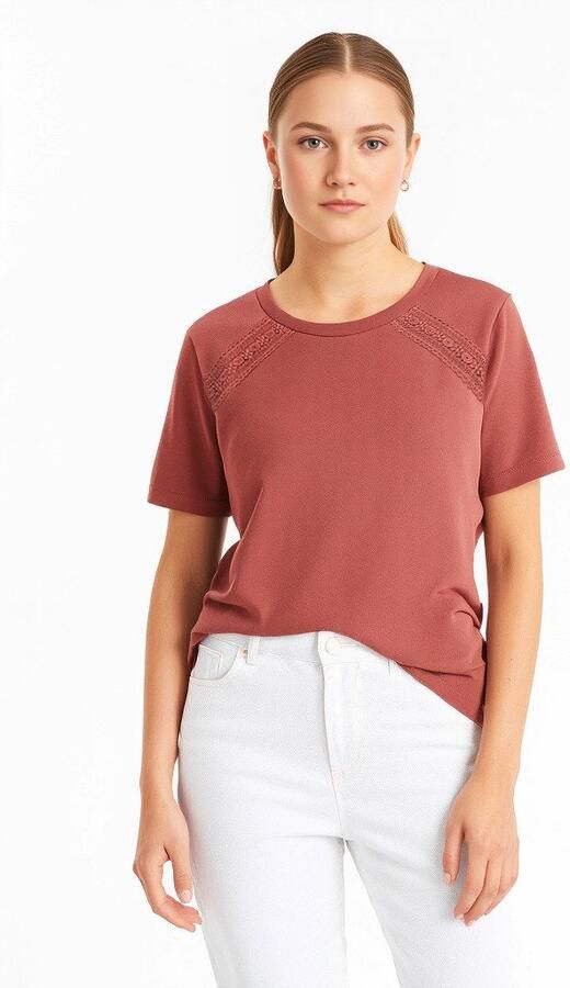 Vero Moda Shirt met korte mouwen VMSAVANNAH FRANCIS SS TOP BOX JRS SPE GA - Foto 2
