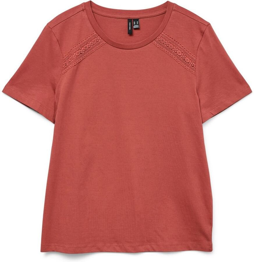 Vero Moda Shirt met korte mouwen VMSAVANNAH FRANCIS SS TOP BOX JRS SPE GA