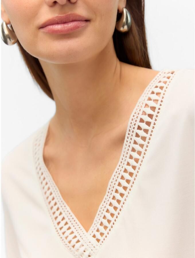 Vero Moda Shirt met korte mouwen VMSAVANNAH LACE 2-WAY SS TOP JRS