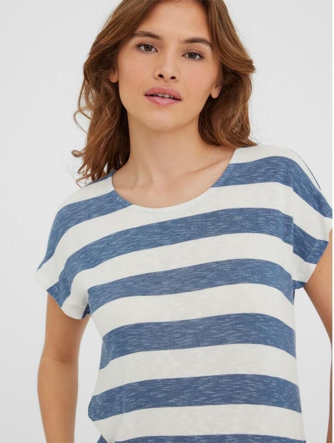 Vero Moda Shirt met korte mouwen VMWIDE STRIPE SL TOP GA JRS NOOS - Foto 3