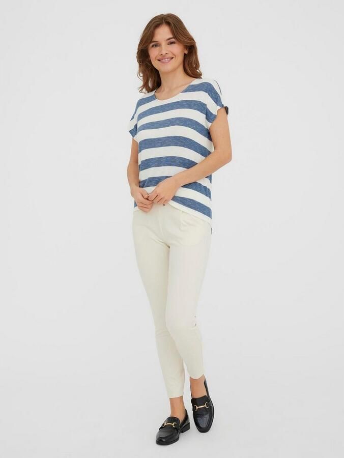 Vero Moda Shirt met korte mouwen VMWIDE STRIPE SL TOP GA JRS NOOS - Foto 4