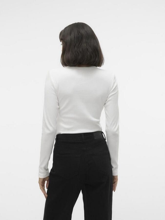 Vero Moda Slim fit shirt met lange mouwen van katoenmix model 'CHLOE' - Foto 4